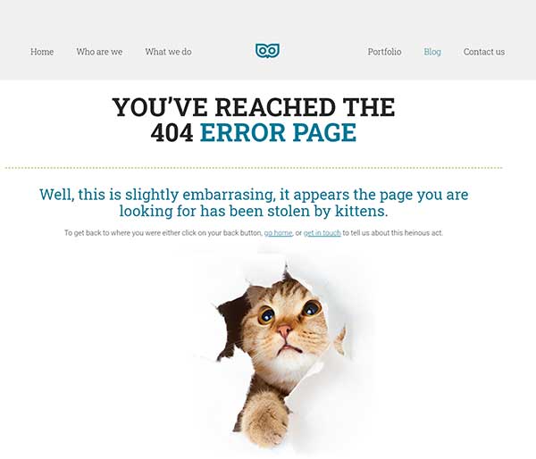 4 steps to make a custom 404 error page - Top Left Design